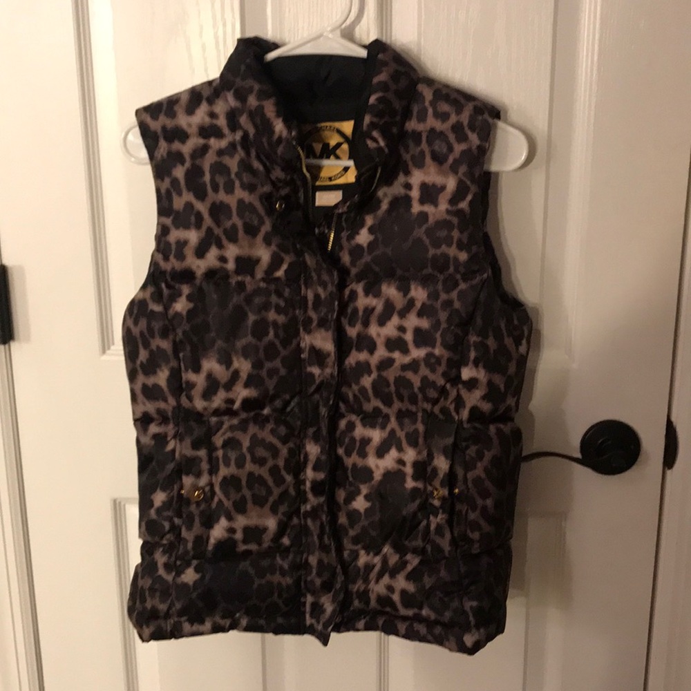Michael Kors Leopard Puffer Vest